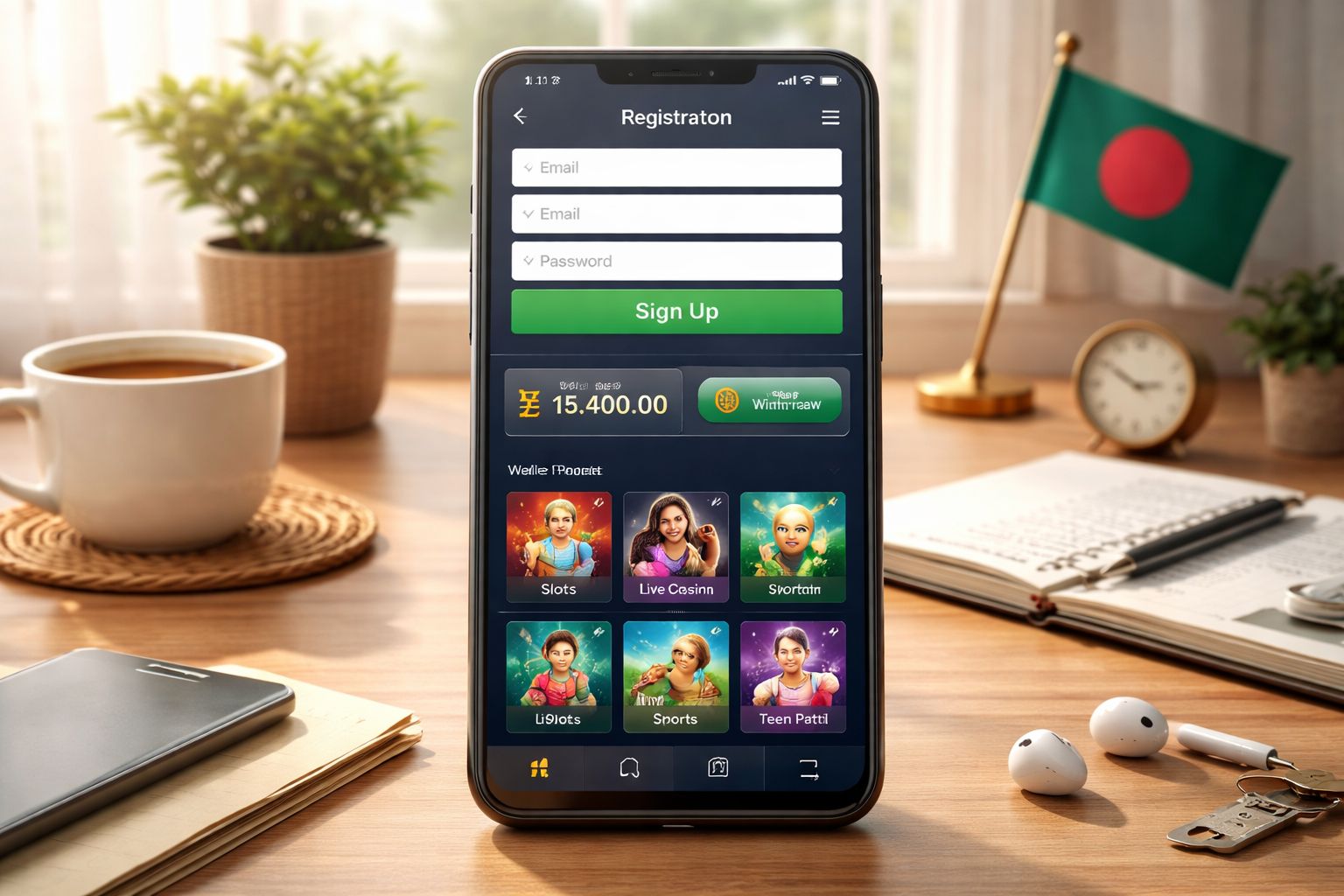 Mobile-first online gaming journey with 666XBD account setup, payments and casino access for Bangladesh players