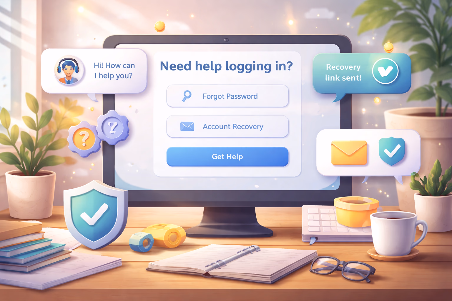 Helpful support scene for 666XBD login recovery with chat assistance and clear user guidance