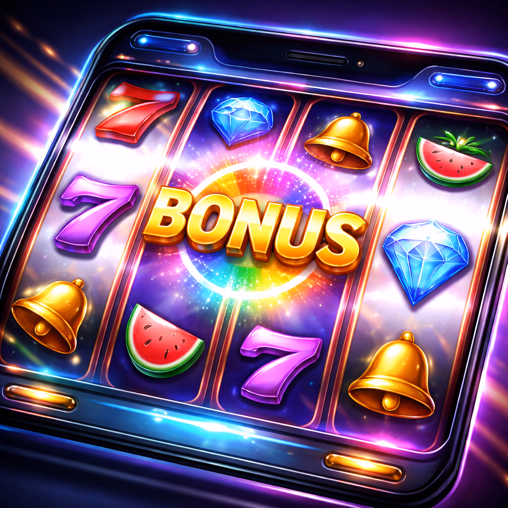 Dynamic close-up of colorful slot reels and bonus icons crafted for Bangladesh players on 666XBD